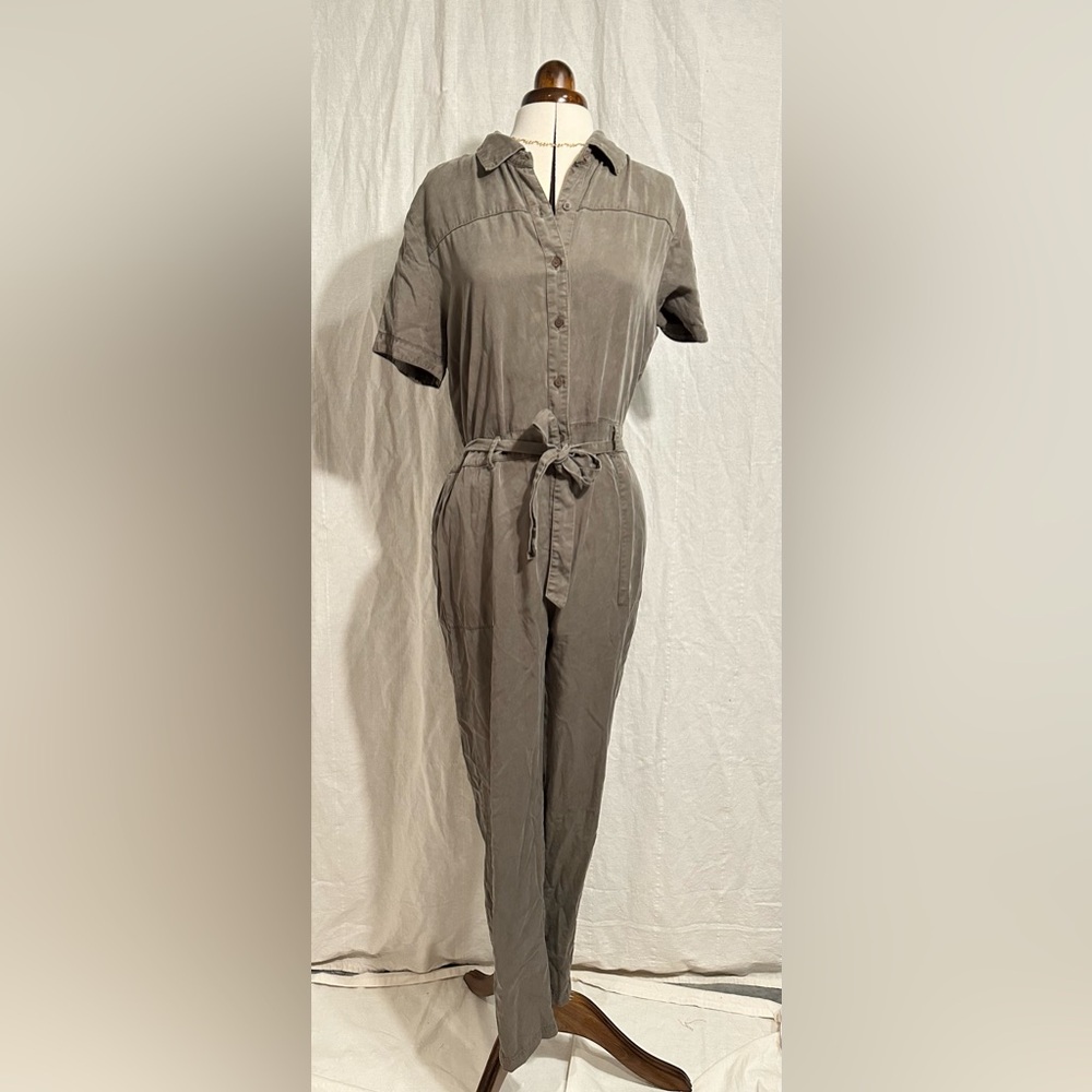 tentree Olive Green Utility Jumpsuit